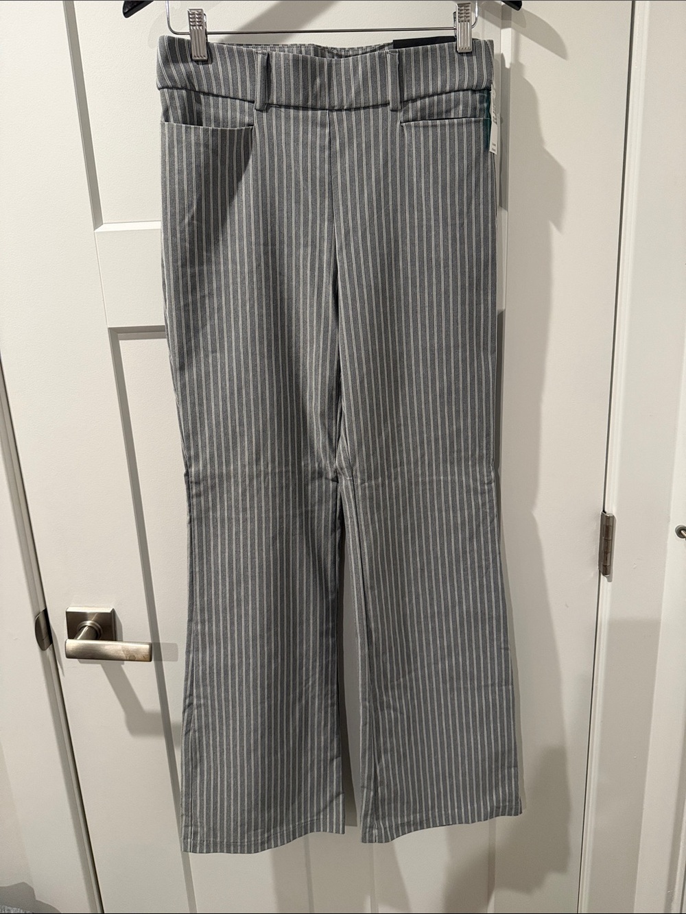 Maurices Gray Pinstripe Chinos Flare